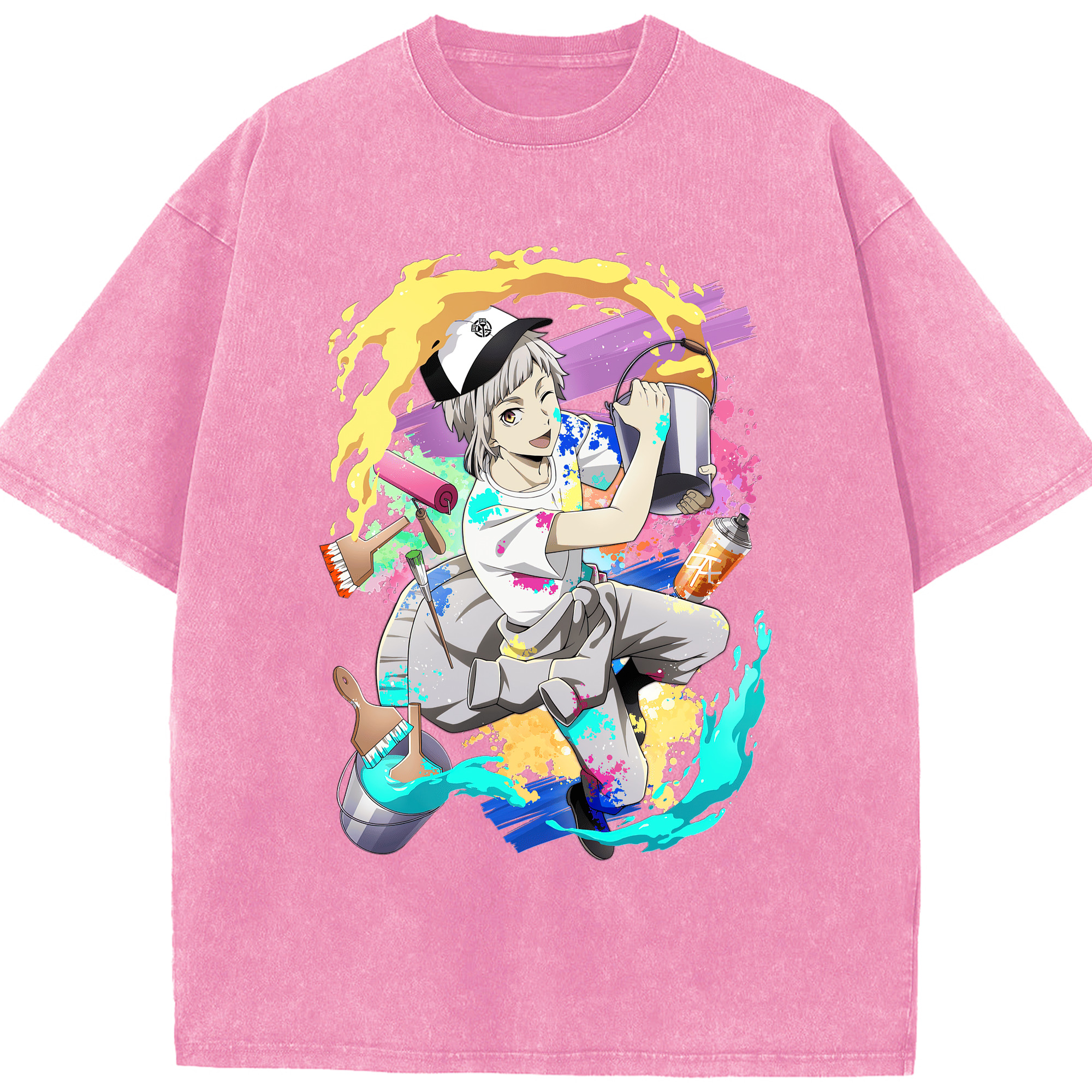 （画像用） 文豪ストレイドッグス Bungo Stray Dogs 綿100% ヴィンテージ風 半袖Tシャツ（フロントプリント）